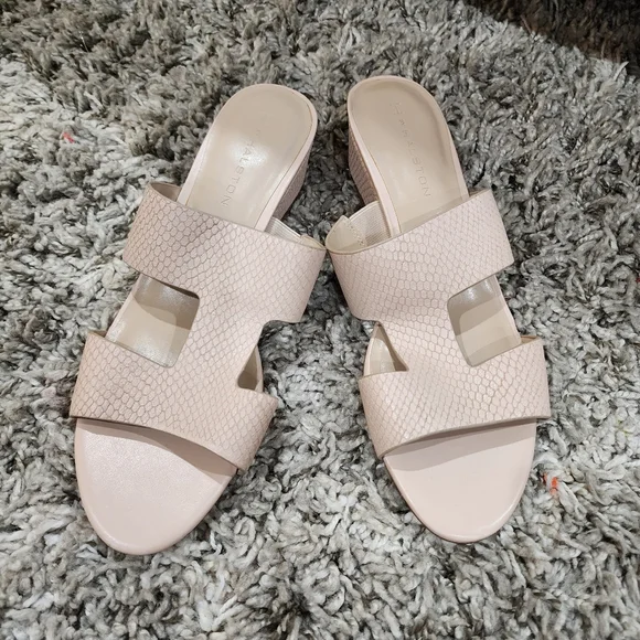 H by Halston Wedge Snake Slide Sandals - Picture 3 of 7